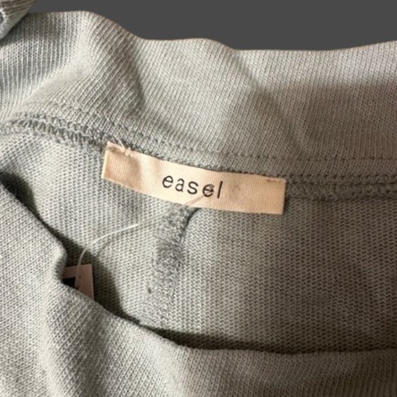 Mint Tie Cold Shoulder Sweatshirt - Picture 6 of 6